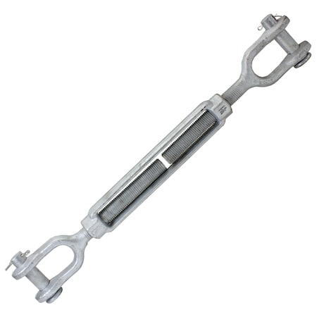 Us Cargo Control Galvanized Turnbuckle - Import - Jaw & Jaw - 1-1/4" x 12" JJTBGV114X12